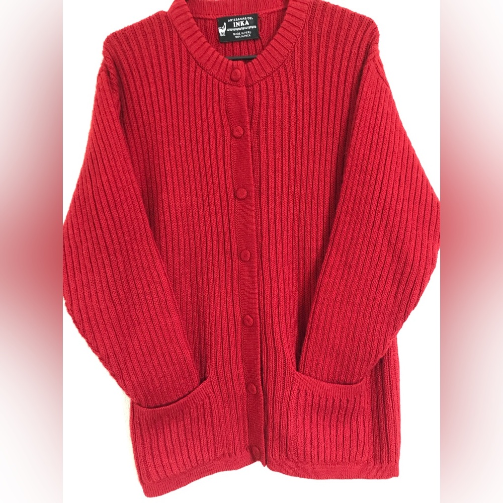 100% Alpaca Button Up Cardigan